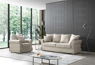 Sofa aus Leinenstoff